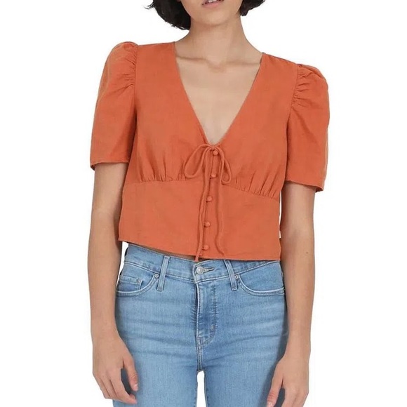 Levi’s Luisa Cropped Puff Sleeve - Picture 4 of 10